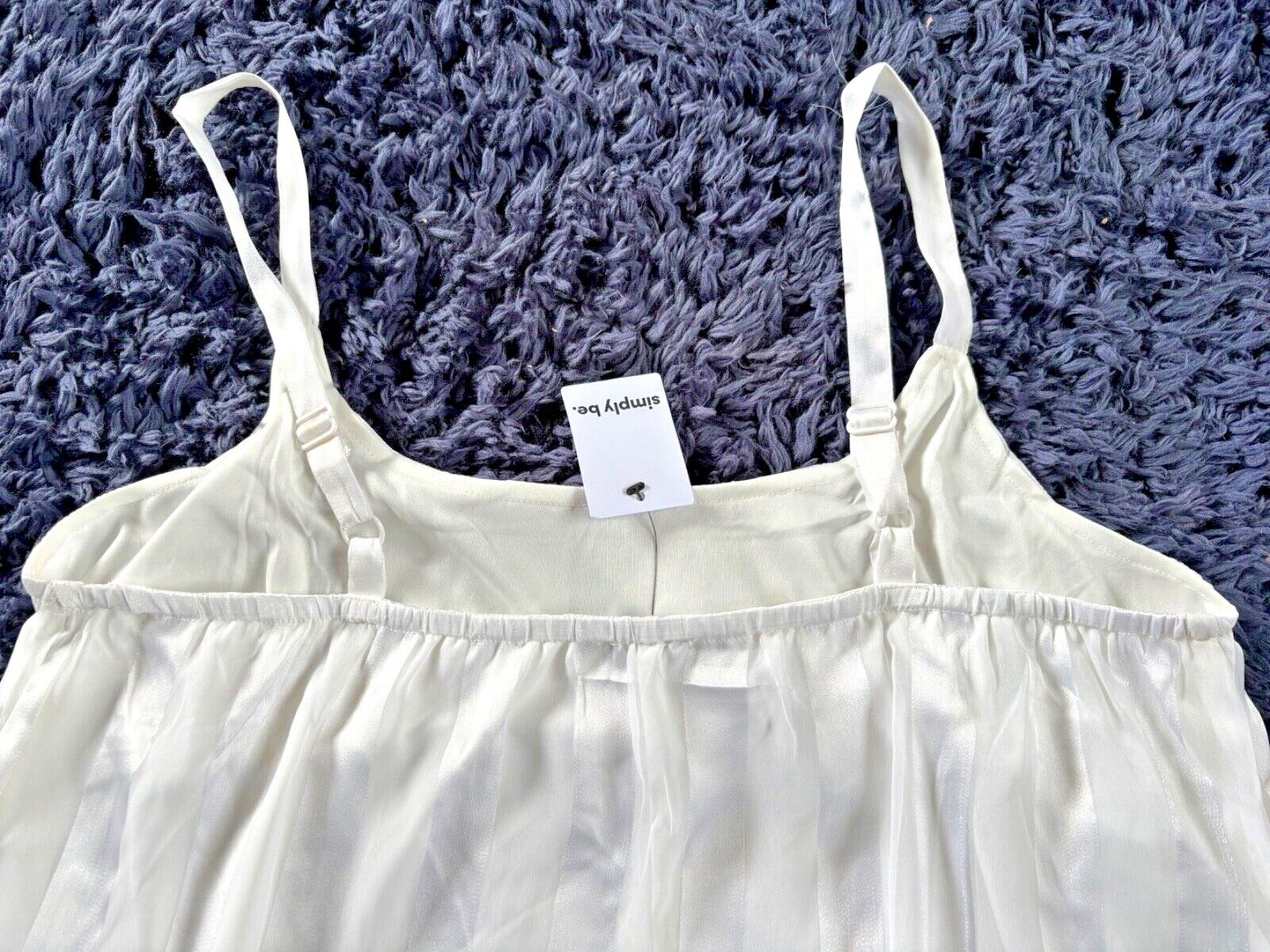 Sleeveless Ivory Top Plus Size 18 22 24 26 28 30 Occasion Layered Camisole  795