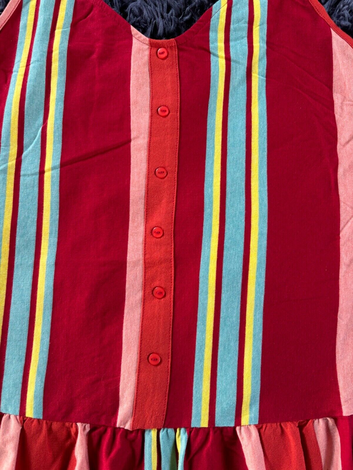 Strappy Peplum Top Size 14/16 18/20 Summer Vest Jersey Cami Red  794
