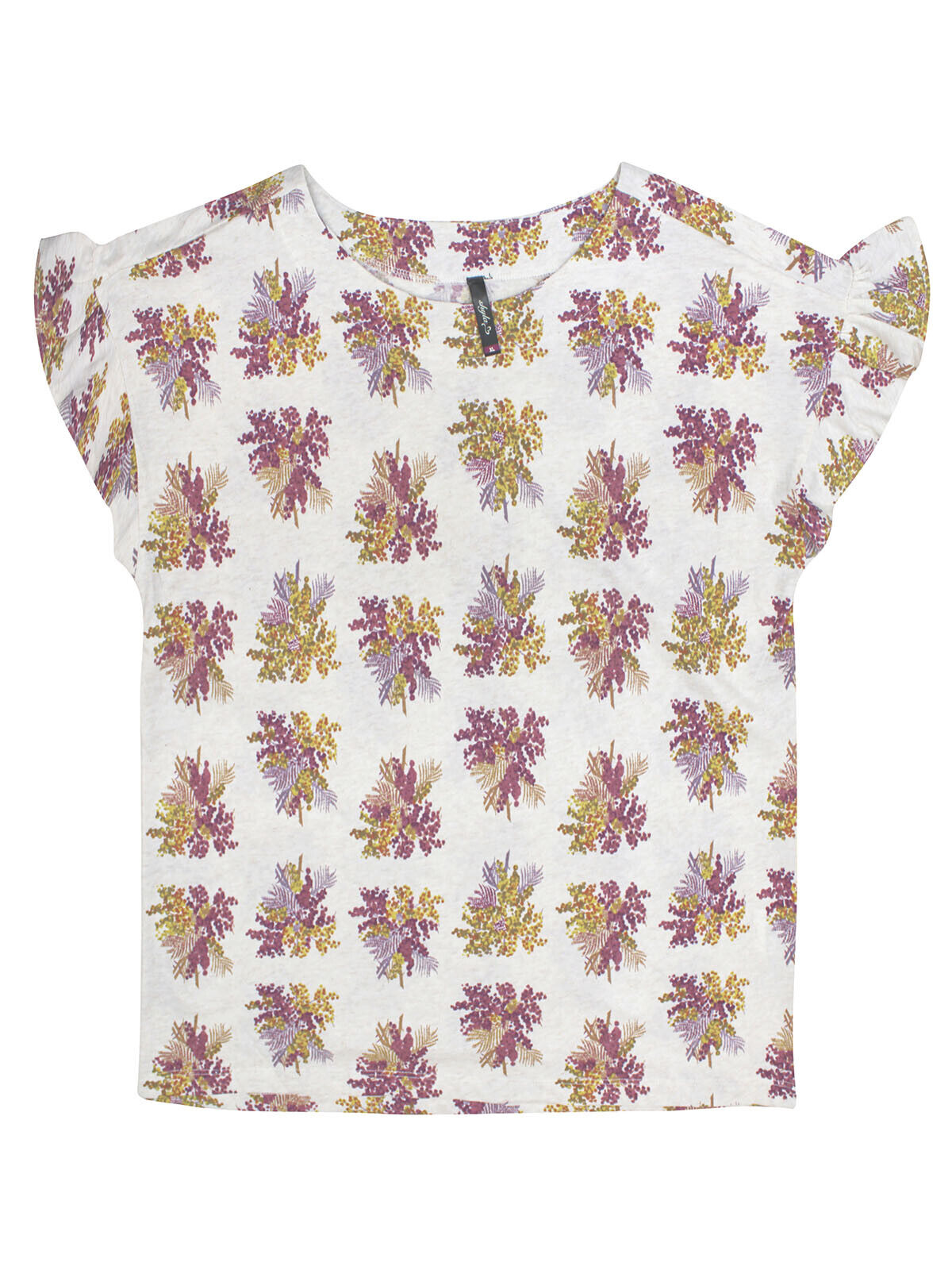Pure Cotton Leaf T-shirt Plus Size 20 22  Jersey floral Print Top 686