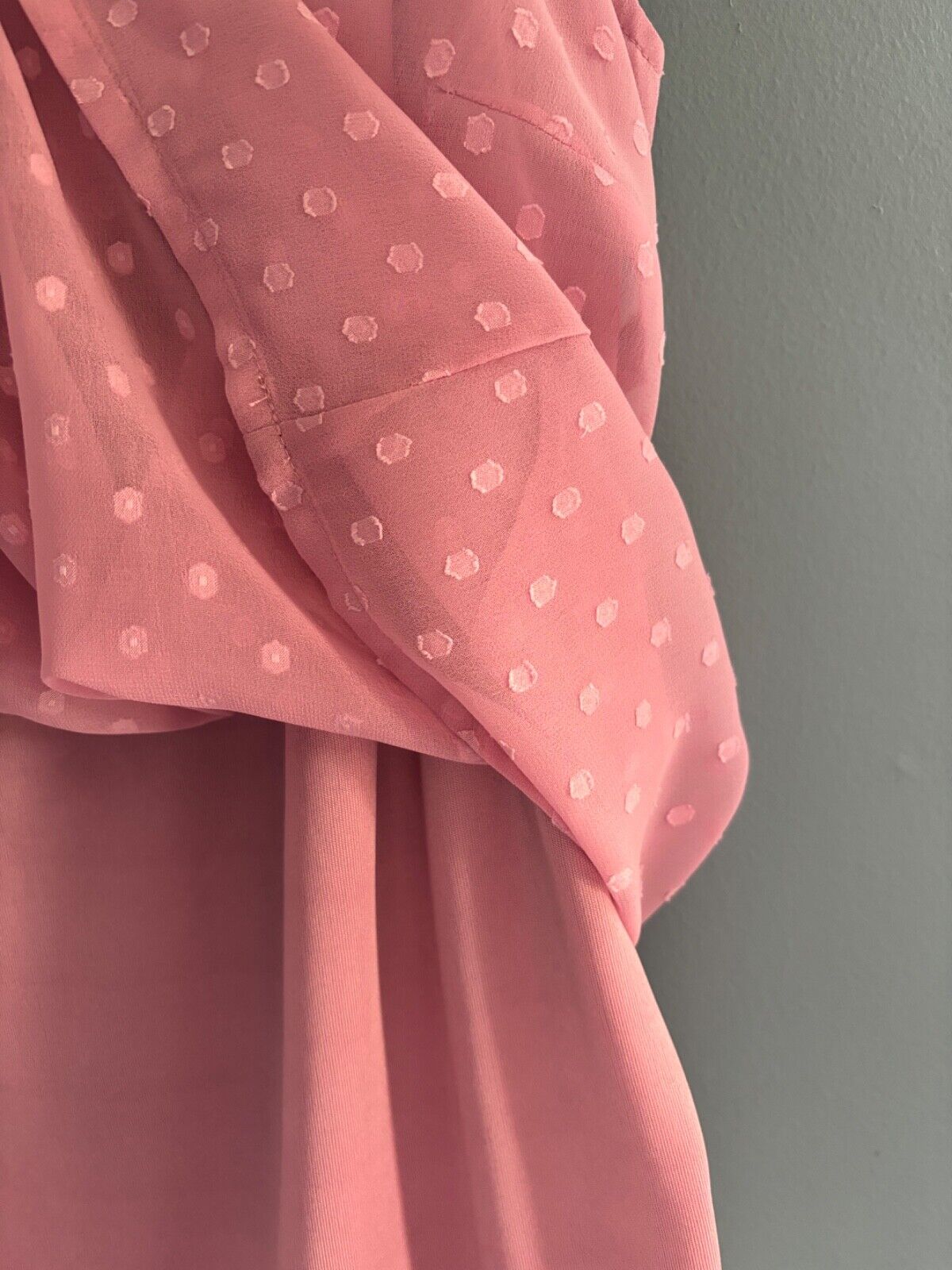 Pink Cami Vest Plus Size 16 18 20 24 26 28 30 32 Chiffon Jacquard Layer Top 788