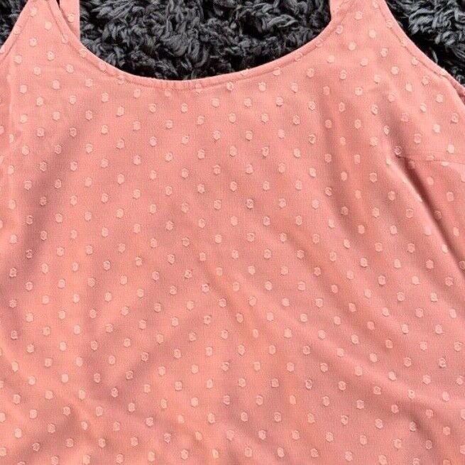 Pink Cami Vest Plus Size 16 18 20 24 26 28 30 32 Chiffon Jacquard Layer Top 788