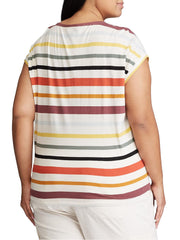 Ralph Lauren Chaps Striped Top Plus Size 22/24 26/28  T-shirt  762