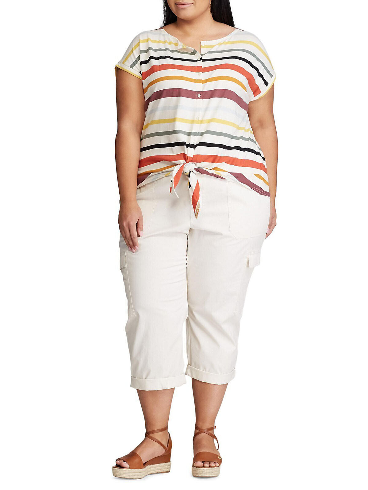 Ralph Lauren Chaps Striped Top Plus Size 22/24 26/28  T-shirt  762