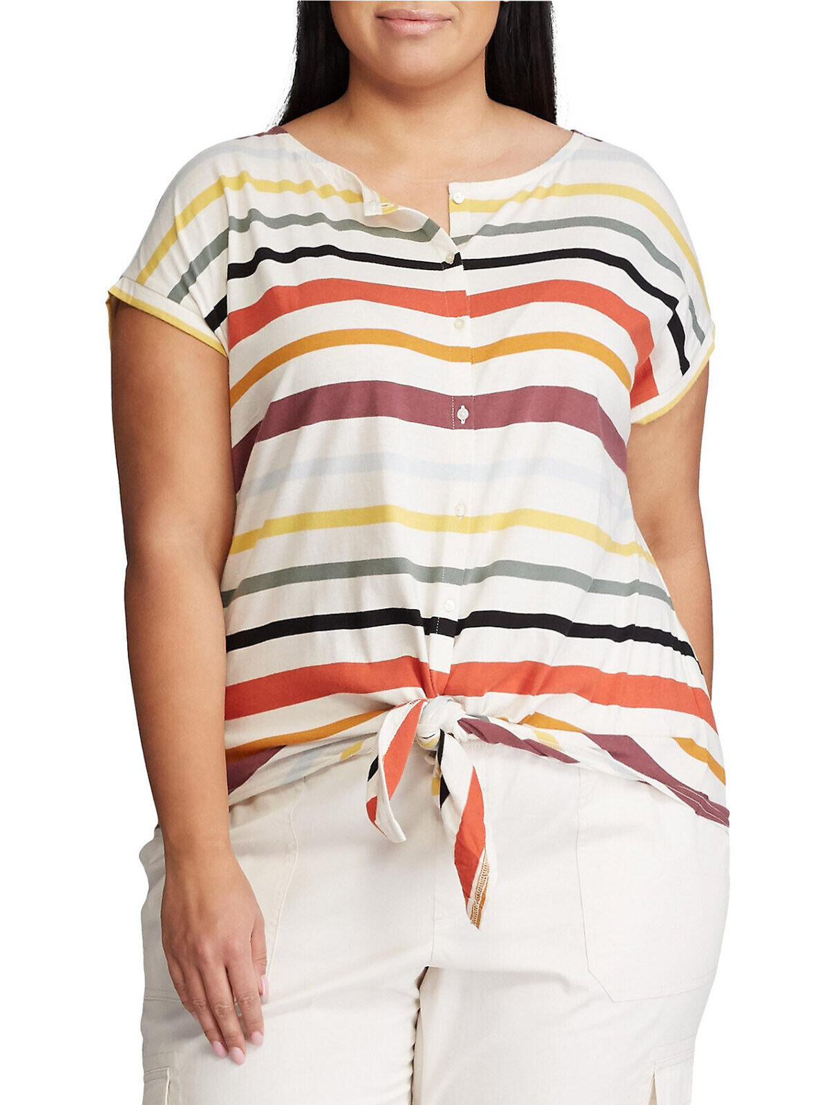 Ralph Lauren Chaps Striped Top Plus Size 22/24 26/28  T-shirt  762