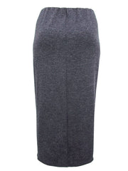 Ladies Long Dark Grey Skirt plus size 22/24 elasticated pull on 434