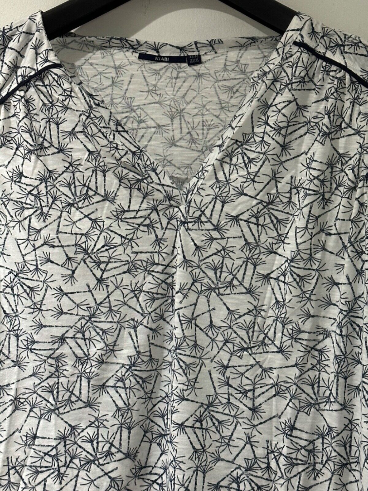 Palm Tree Summer Top Plus Size 18/20 22/24 26/28 30/32 White Print blouse 776