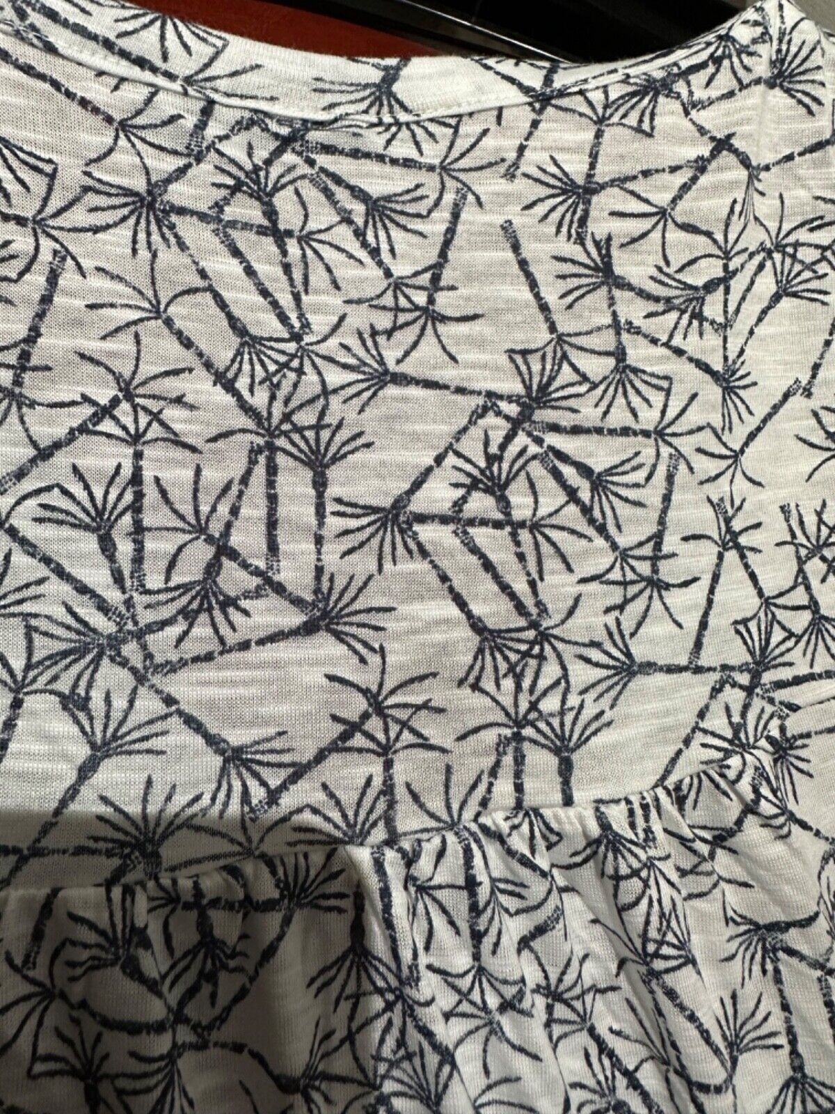 Palm Tree Summer Top Plus Size 18/20 22/24 26/28 30/32 White Print blouse 776