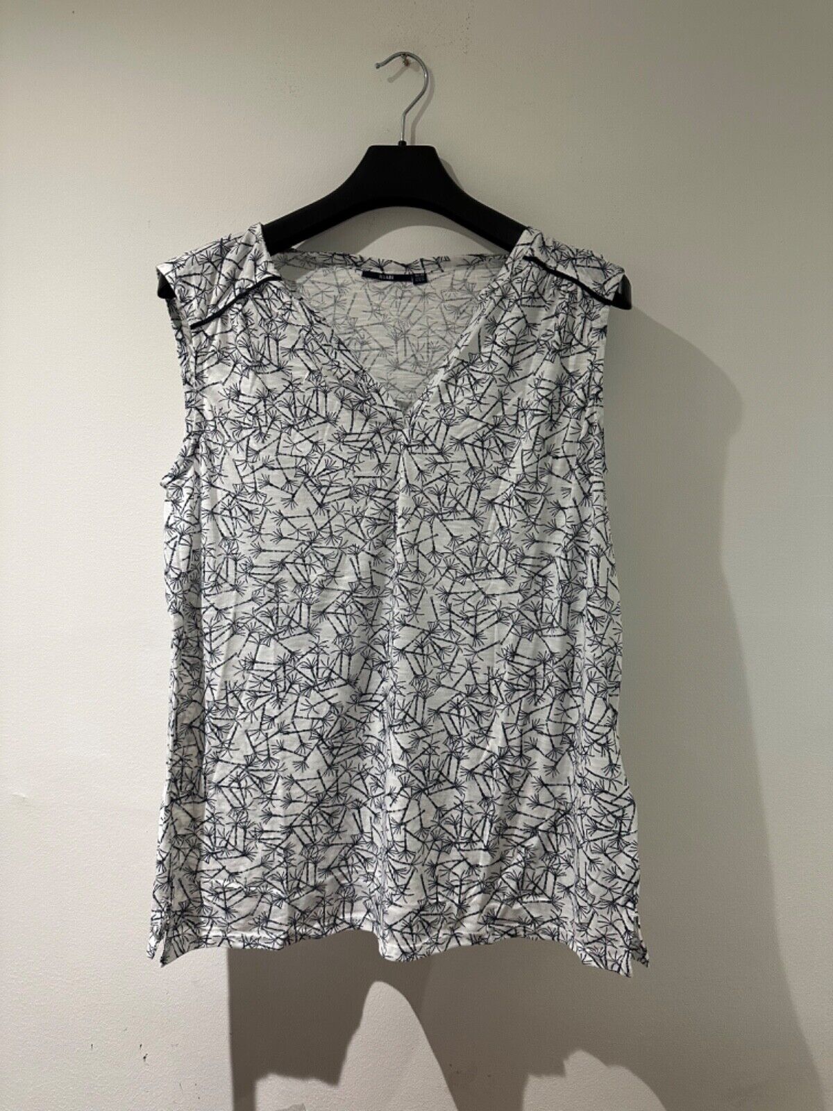 Palm Tree Summer Top Plus Size 18/20 22/24 26/28 30/32 White Print blouse 776