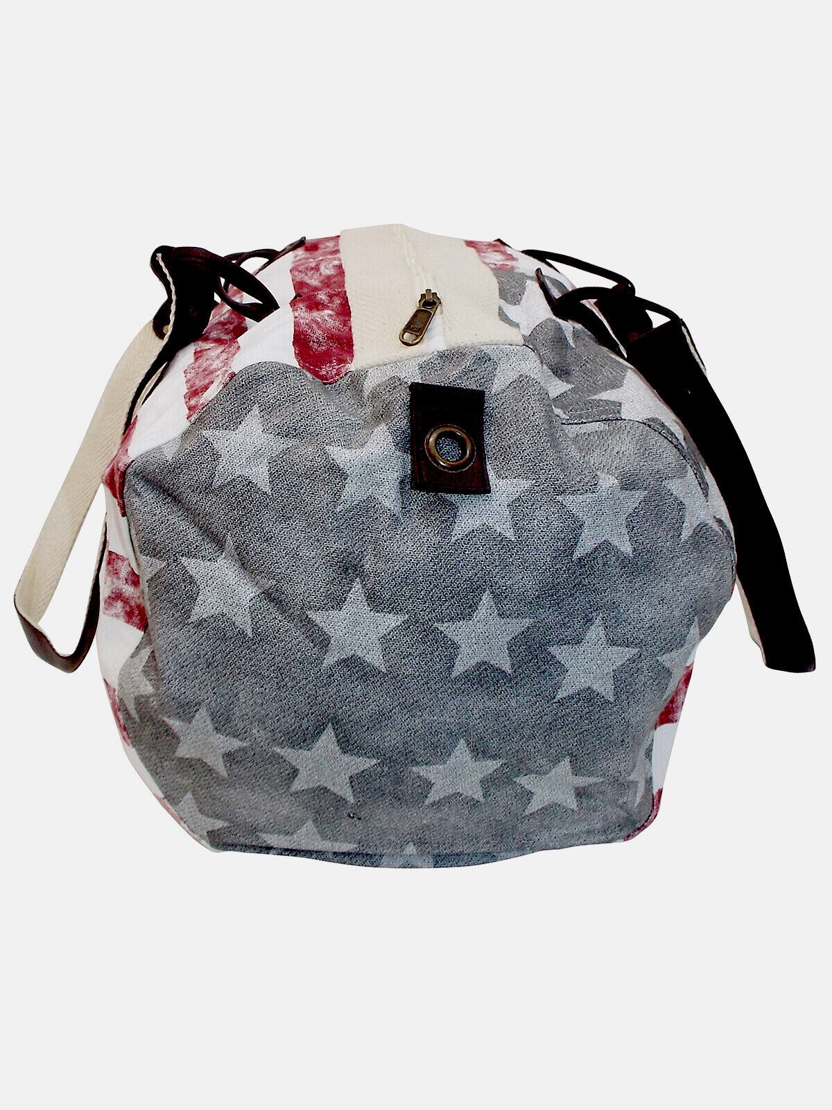 USA Bag Stars & Stripes Canvas Tote Flight Hold-all Vintage