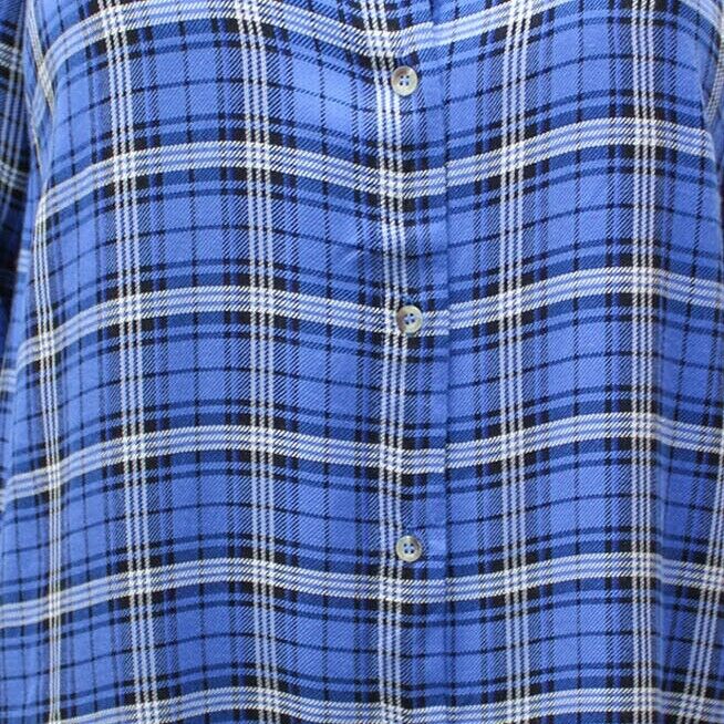 Women’s Blue Checked Shirt Plus Size 22/24 26/28 30/32  Roll tab sleeve New 786