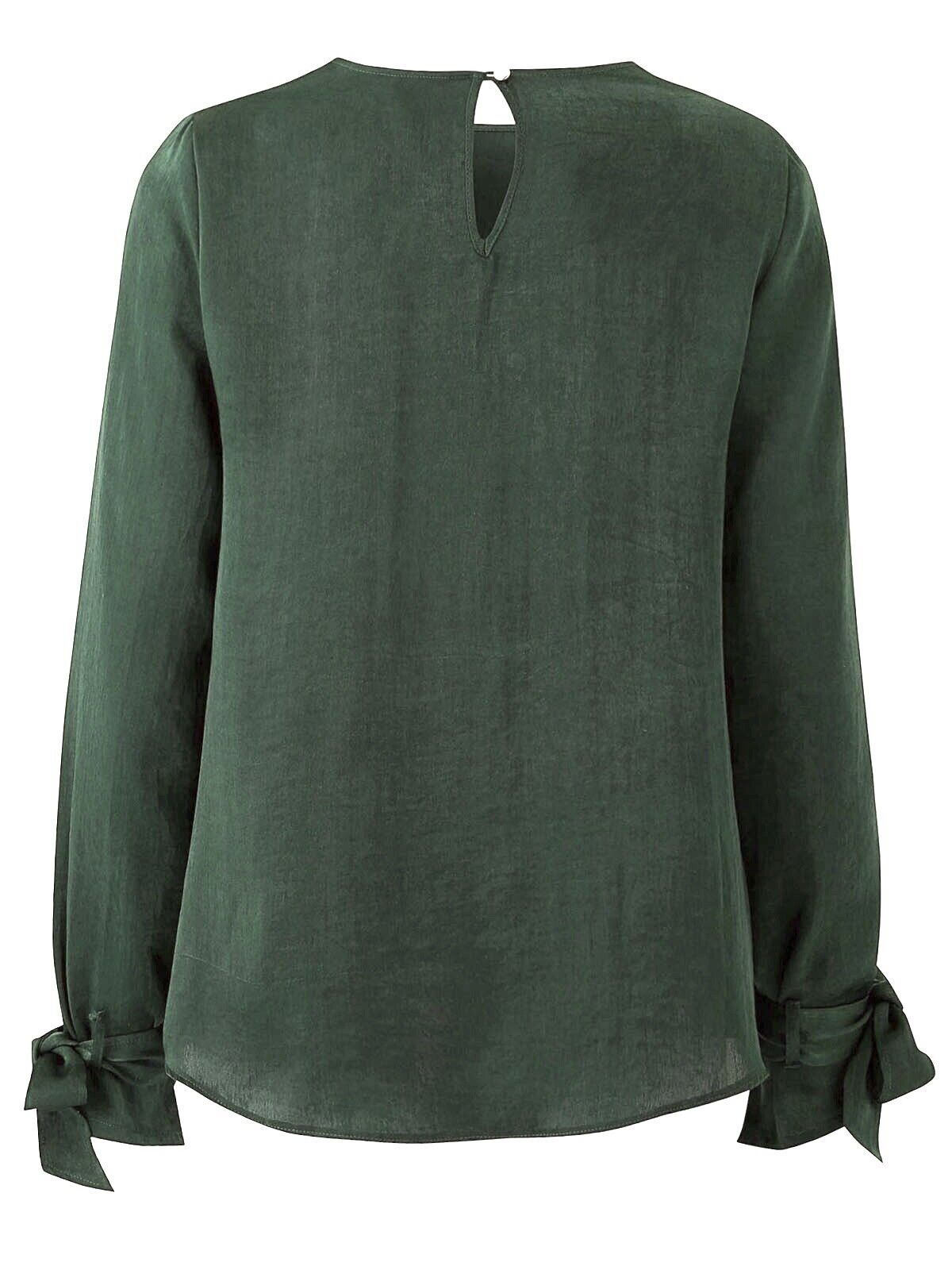 Satin Blouse Plus Size 28, 30, 32 Olive Green Silky Evening Top 30/32 New 784