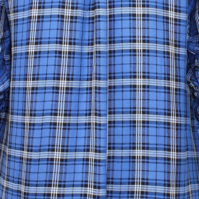 Women’s Blue Checked Shirt Plus Size 22/24 26/28 30/32  Roll tab sleeve New 786