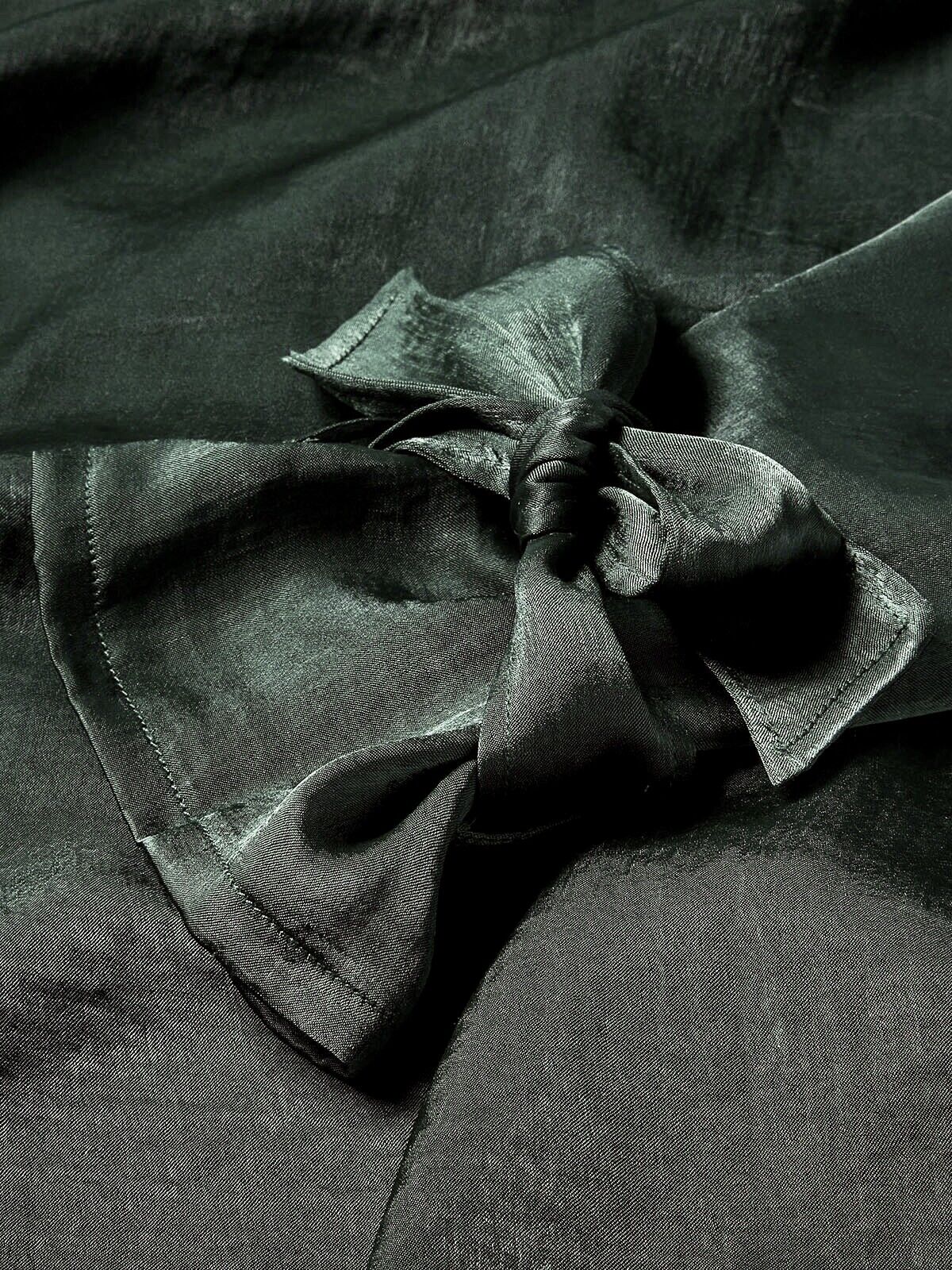 Satin Blouse Plus Size 28, 30, 32 Olive Green Silky Evening Top 30/32 New 784