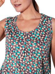 Womens Abstract Print Sleeveless A line Top Size 14/16, 18/20, 22, 24, 26,  642