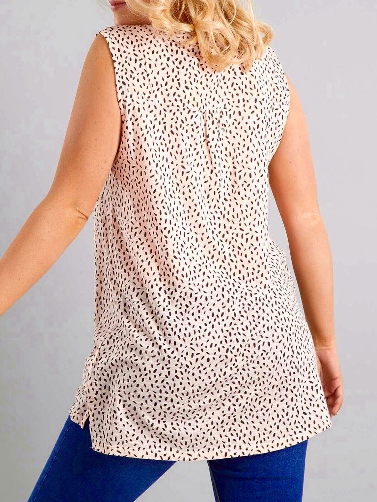 Long Pink Summer Top Plus Size 18/20 22/24 26/28 30/32 sleeveless blouse 489