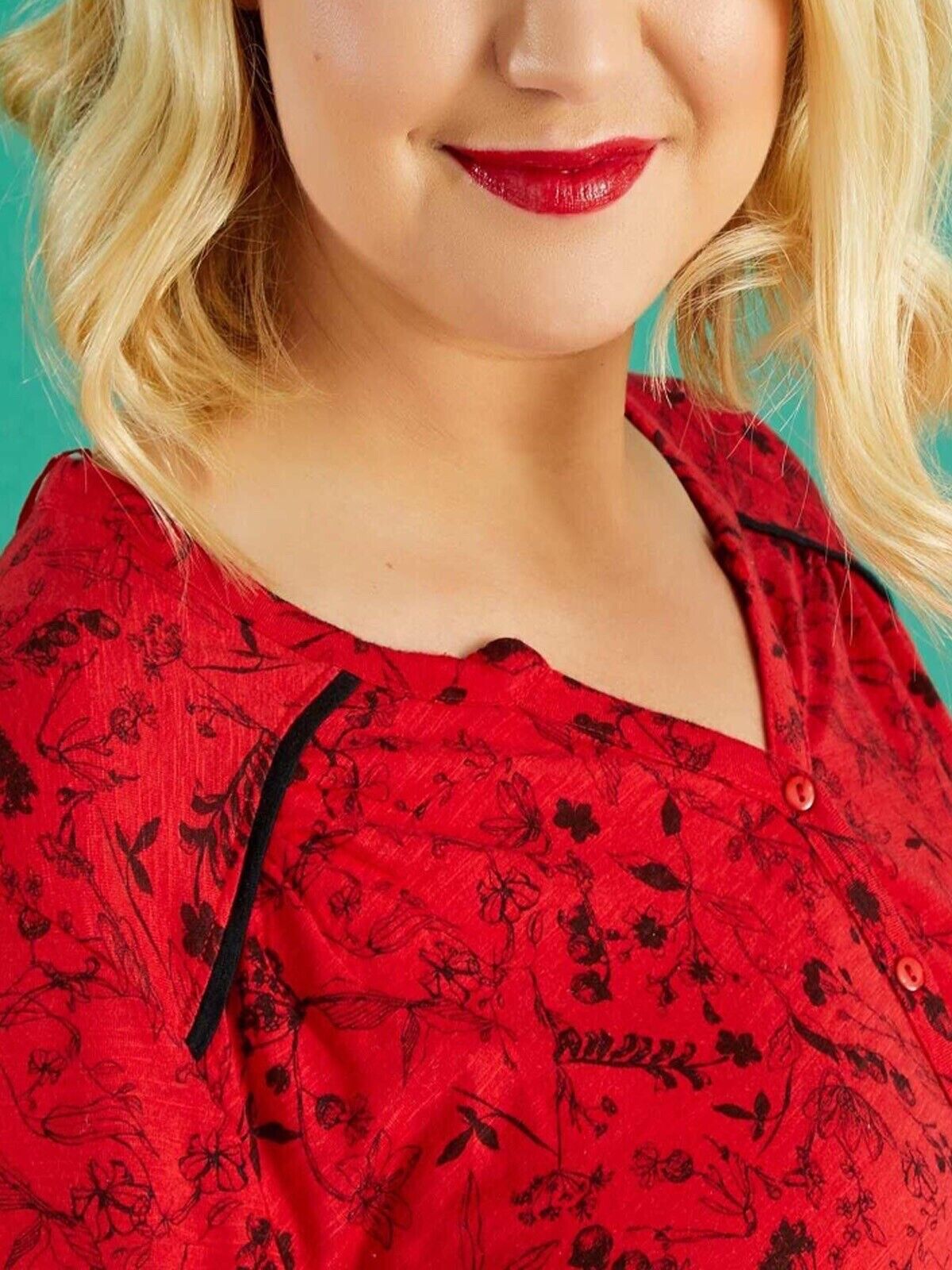  jersey Henley Top Plus Size 18/20