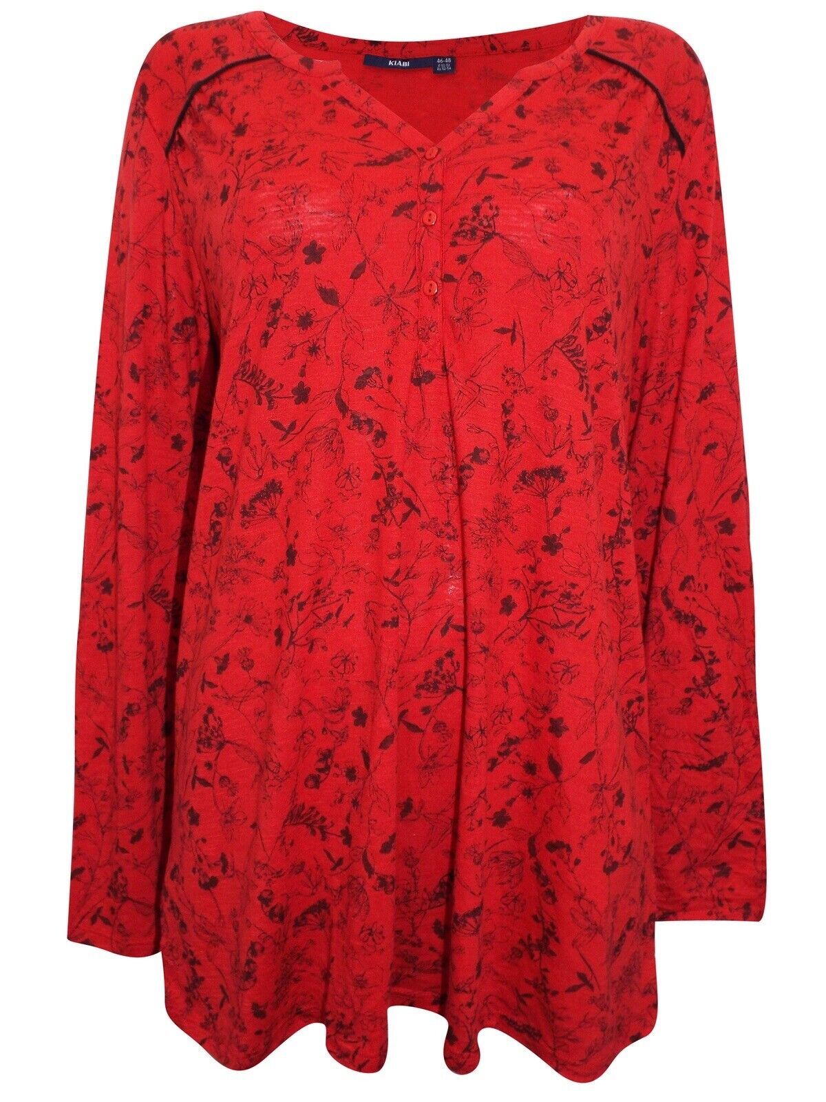Henley en jersey flammé, manches longues et patte de boutonnage, bleu Henley en jersey flammé, manches longues et patte de boutonnage, bleu